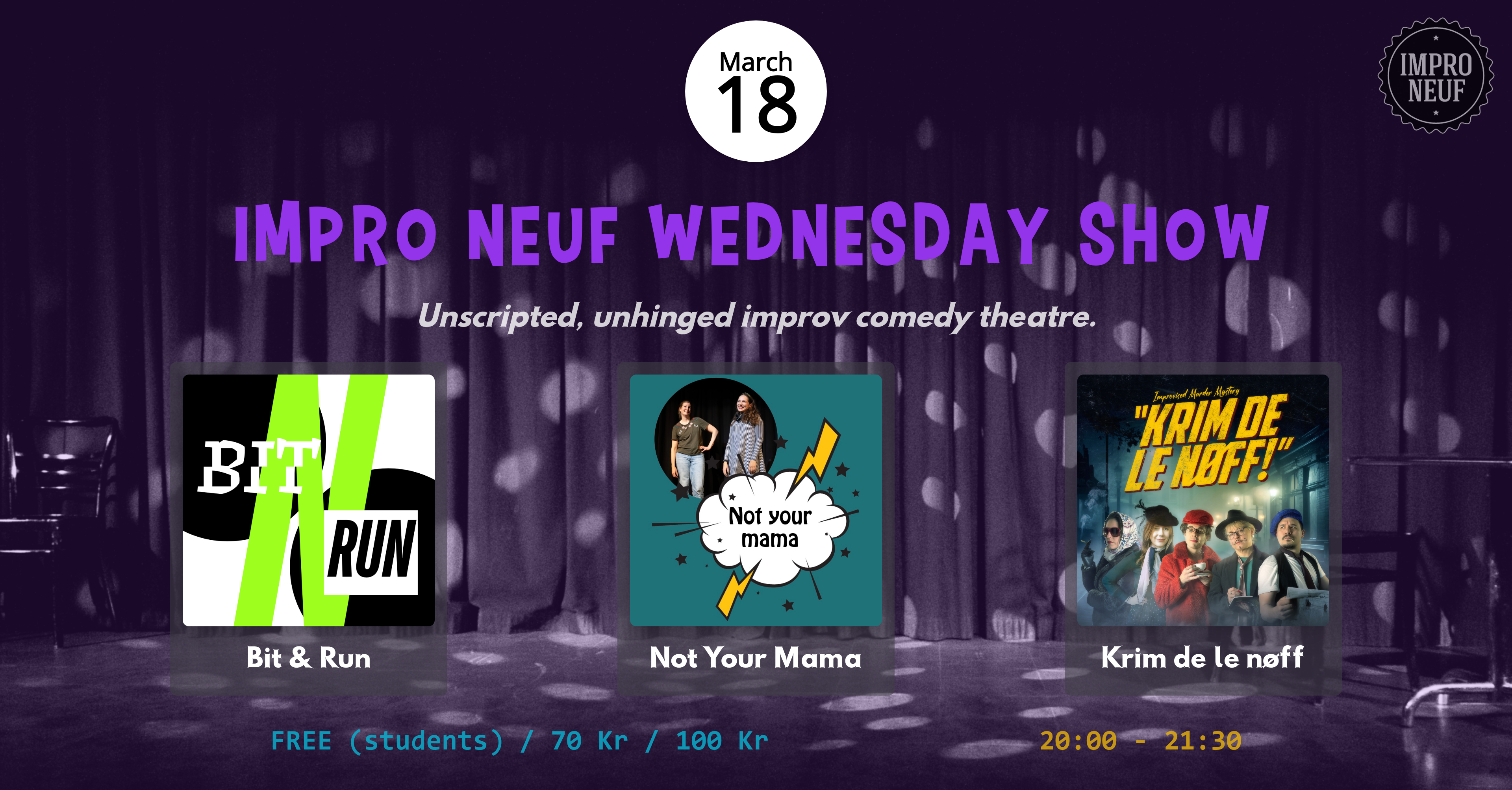 3 funny improv shows impro neuf