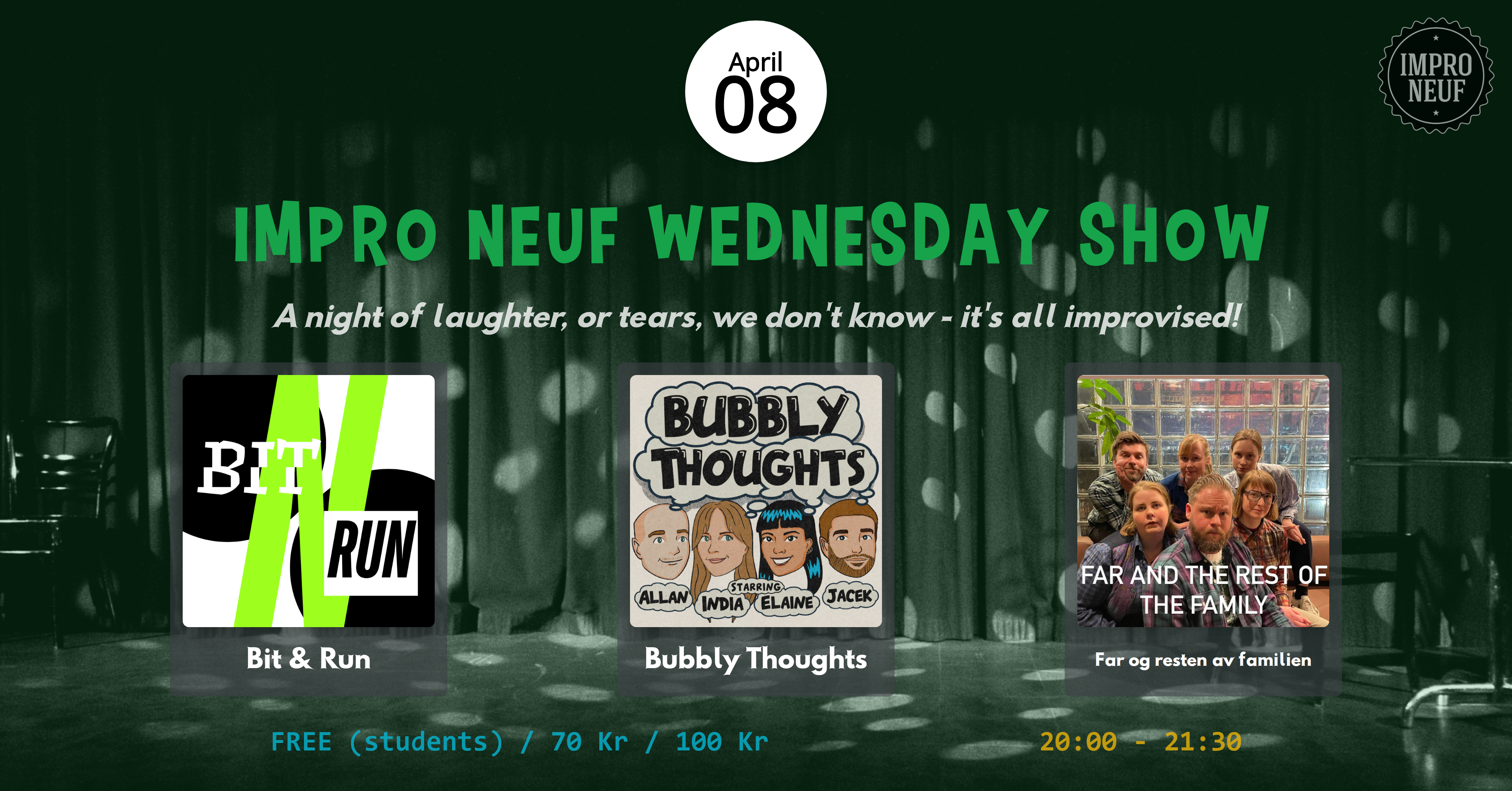 Oslo Improv Show - Gameshow - Live events, student impro neuf