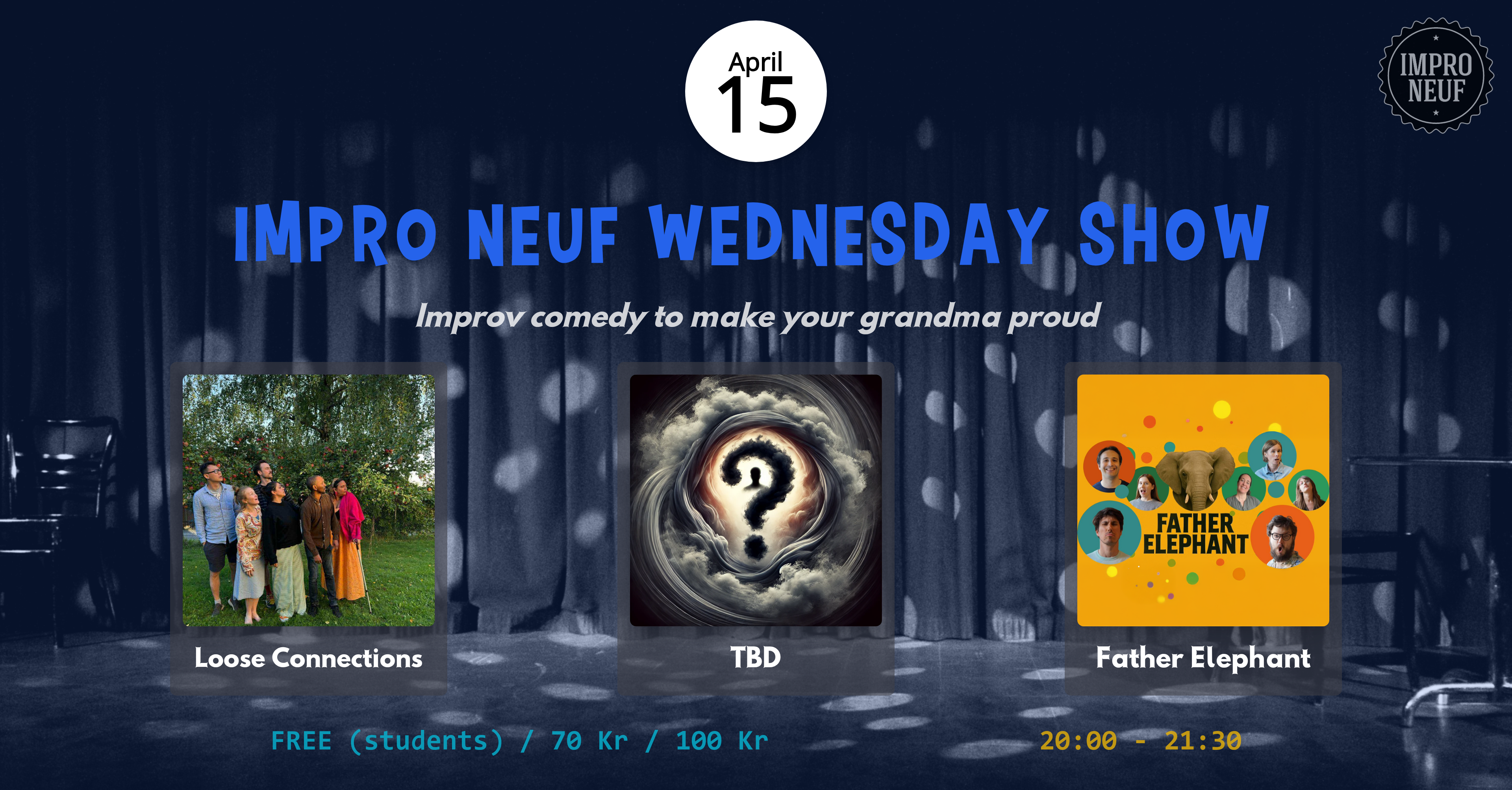 improv wednesday oslo show free comedy
