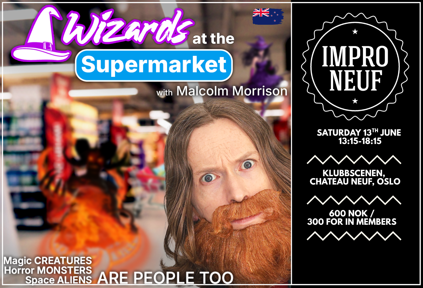 improv workshop with malcolm morrison from new zealand. Oslo theatre opportunity